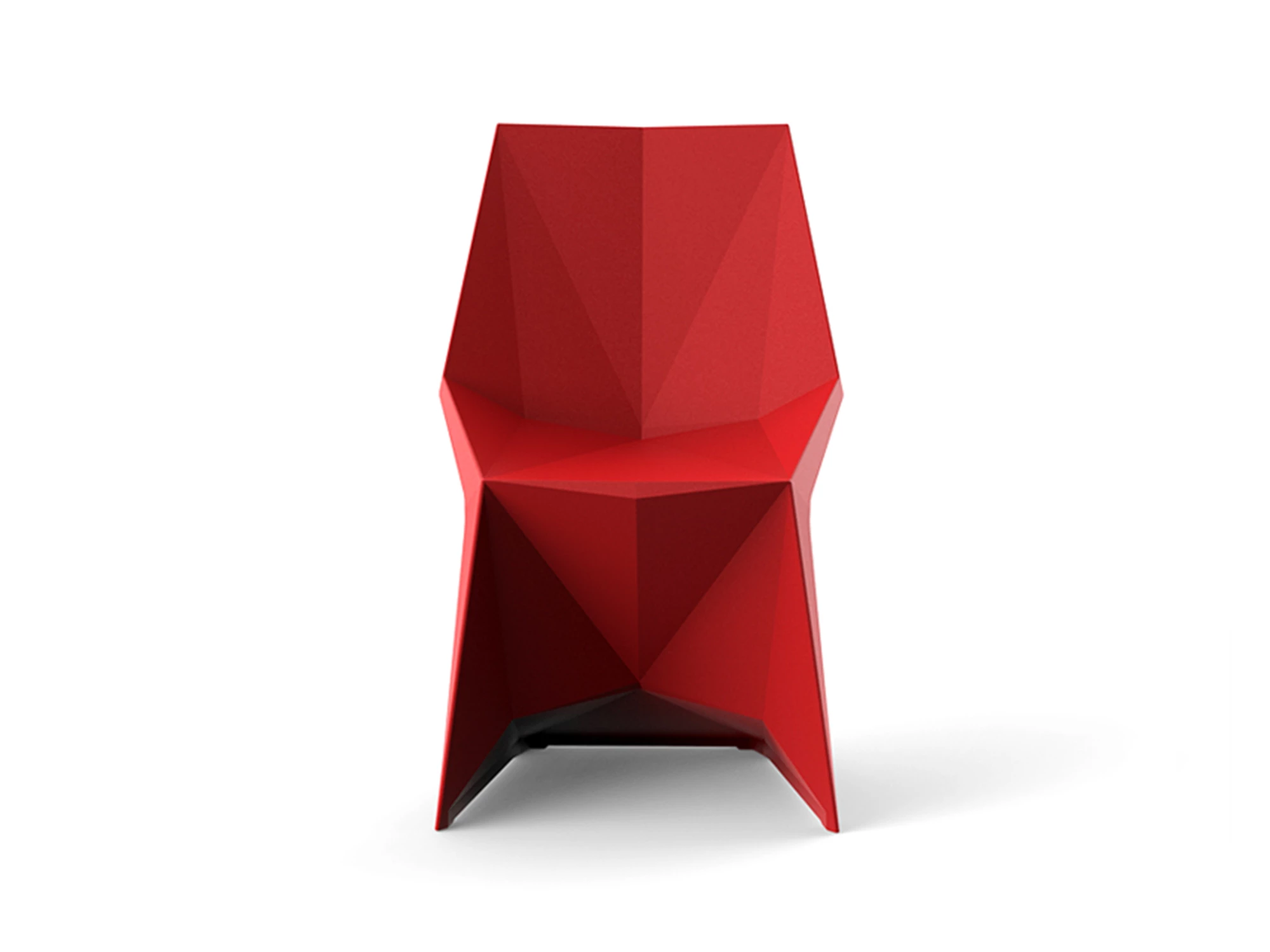 Lot de 4 chaises Voxel futuristes, Vondom rouge