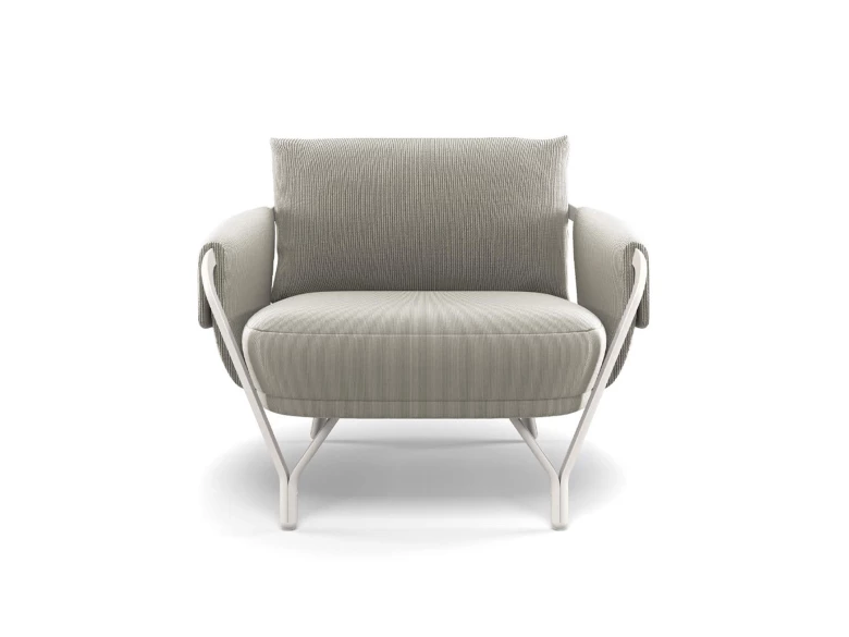 Fauteuil Angel blanc-gris